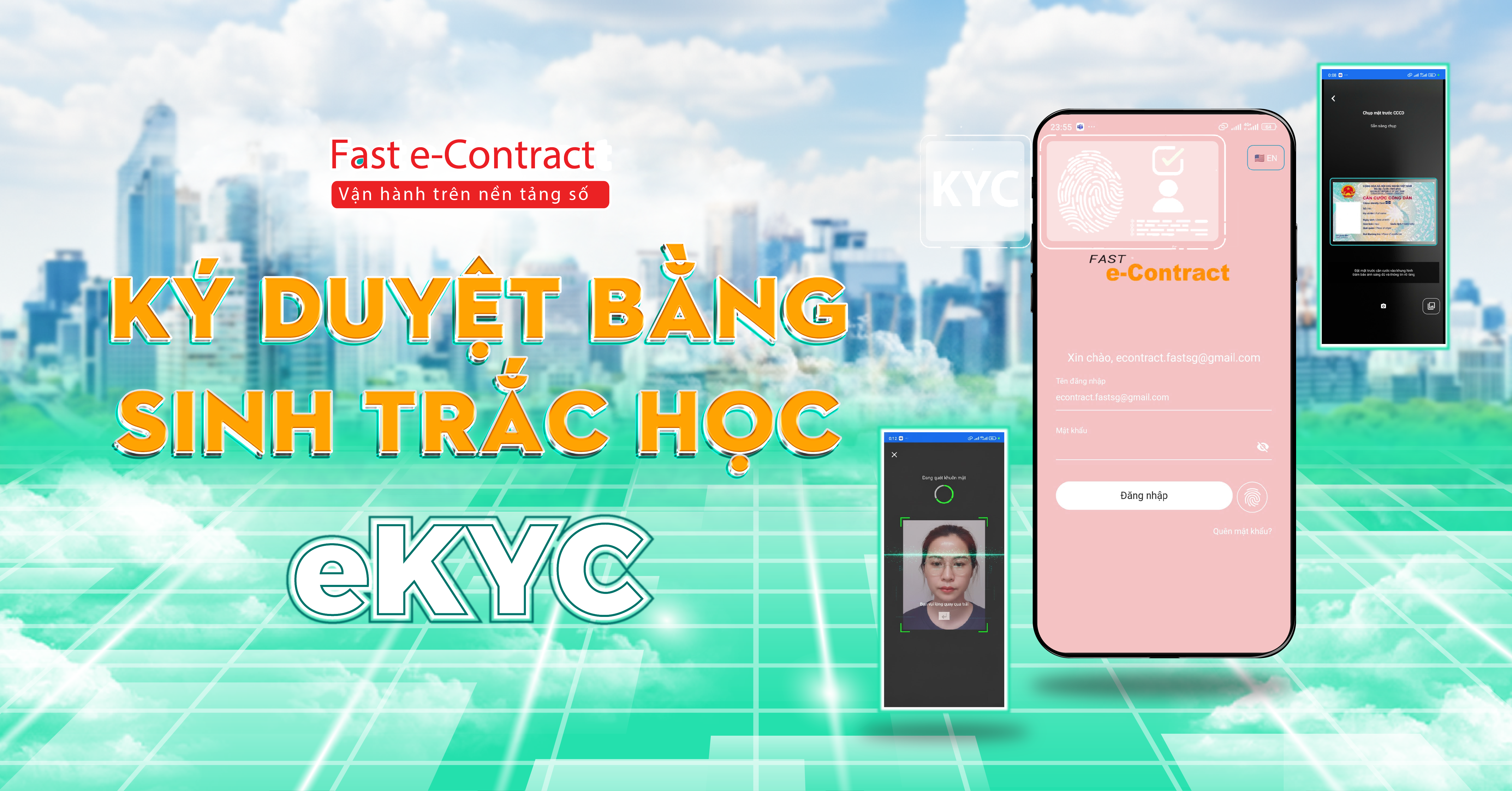 Ký kết hợp đồng bằng sinh trắc học eKYC nhanh chóng
